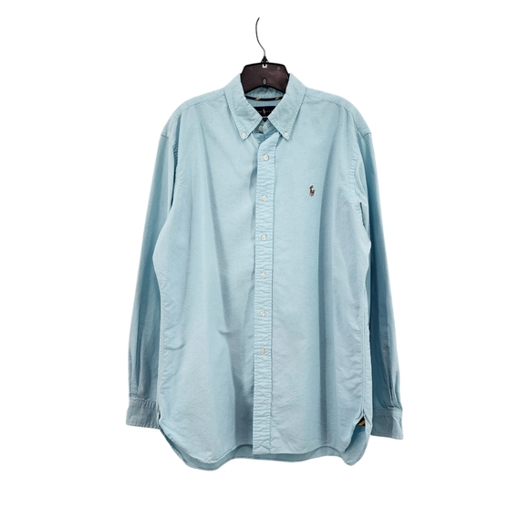 Ralph Lauren Men's 100% Cotton Classic Fit Long Sleeves Dress Shirt - L - Picture 1 of 6